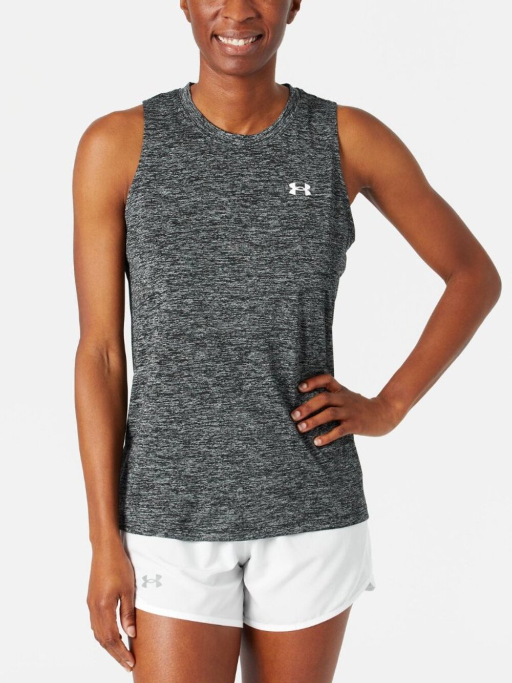 Under Armour Women's Core Tech Twist Tank - Black Heather Size XS